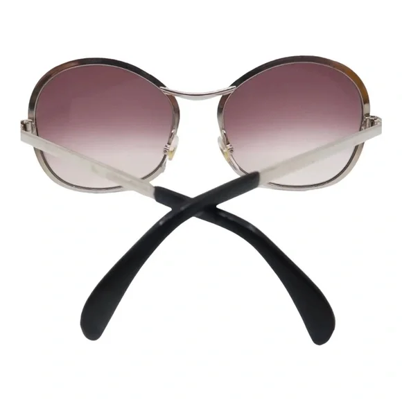 1970’s Unisex Metallic Silver Sunglasses, Made in Italy